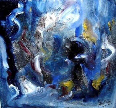 Peinture intitulée "Le grand ciel" par Muriel Cayet, Œuvre d'art originale