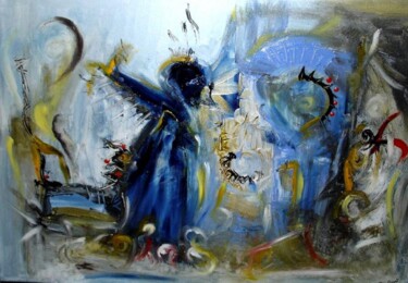 Peinture intitulée "Le prince des stepp…" par Muriel Cayet, Œuvre d'art originale