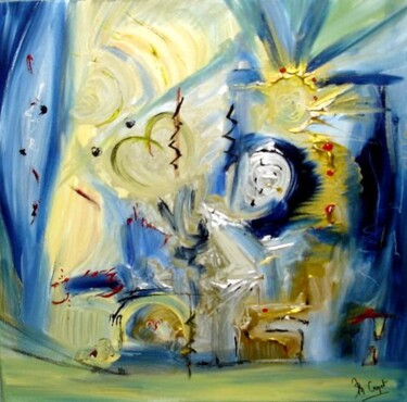 Peinture intitulée "Tendre totem" par Muriel Cayet, Œuvre d'art originale