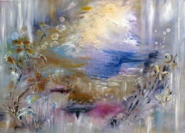 Peinture intitulée "Quand le ciel s'ouv…" par Muriel Cayet, Œuvre d'art originale