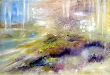 Peinture intitulée "L'orage se tait" par Muriel Cayet, Œuvre d'art originale