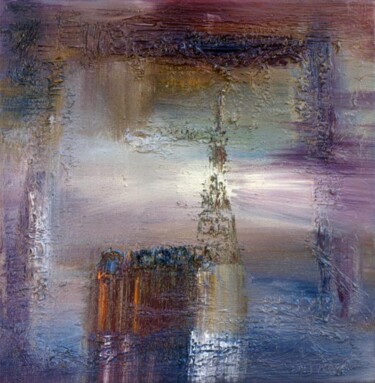 Painting titled "View of Manhattan" by Muriel Cayet, Original Artwork