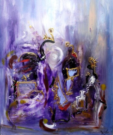Peinture intitulée "La cérémonie" par Muriel Cayet, Œuvre d'art originale