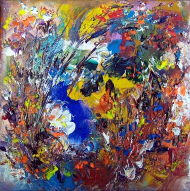 Painting titled "Jardin 2009" by Muriel Cayet, Original Artwork