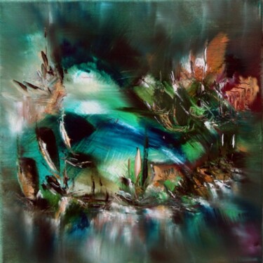 Картина под названием "Blue Lagoon" - Muriel Cayet, Подлинное произведение искусства
