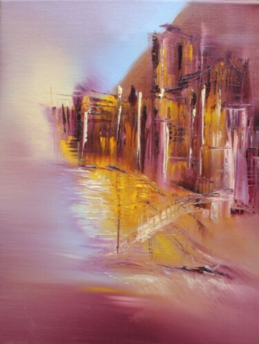 Painting titled "Le Malecon" by Muriel Cayet, Original Artwork