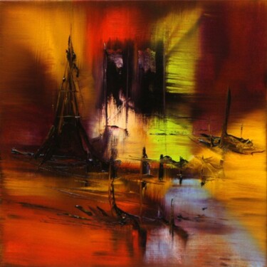 Painting titled "Paris - Seine - Cité" by Muriel Cayet, Original Artwork