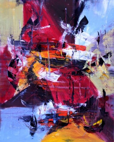 Peinture intitulée "Colour Bay" par Muriel Cayet, Œuvre d'art originale, Huile