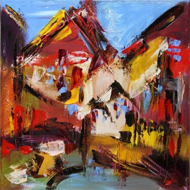 Painting titled "La maison de vacanc…" by Muriel Cayet, Original Artwork