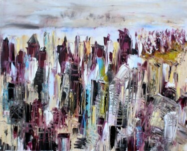Painting titled "Above Midtown" by Muriel Cayet, Original Artwork