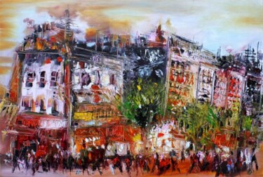 Peinture intitulée "Greenwich Village" par Muriel Cayet, Œuvre d'art originale