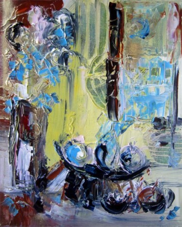 Malerei mit dem Titel "Provence Art Déco" von Muriel Cayet, Original-Kunstwerk
