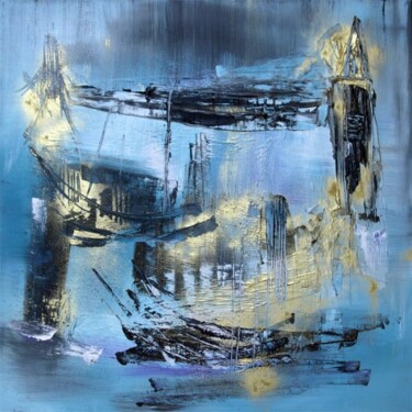 Картина под названием "Blue light" - Muriel Cayet, Подлинное произведение искусства, Акрил