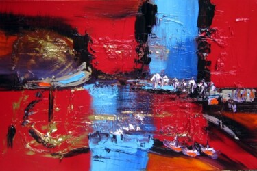 Painting titled "Défilés 2010" by Muriel Cayet, Original Artwork, Oil