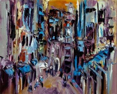 Painting titled "Quartier Méditerran…" by Muriel Cayet, Original Artwork