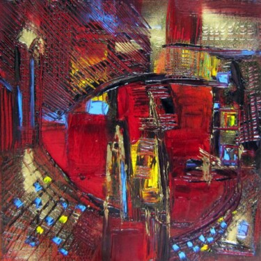 Peinture intitulée "Central Station" par Muriel Cayet, Œuvre d'art originale, Huile