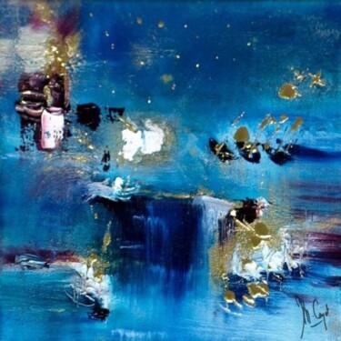 Peinture intitulée "La baie de St Ex -…" par Muriel Cayet, Œuvre d'art originale