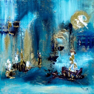 Peinture intitulée "Le bal à Venise - C…" par Muriel Cayet, Œuvre d'art originale