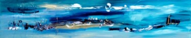 Картина под названием "Océan turquoise 1" - Muriel Cayet, Подлинное произведение искусства