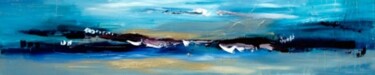Peinture intitulée "Océan turquoise IV" par Muriel Cayet, Œuvre d'art originale