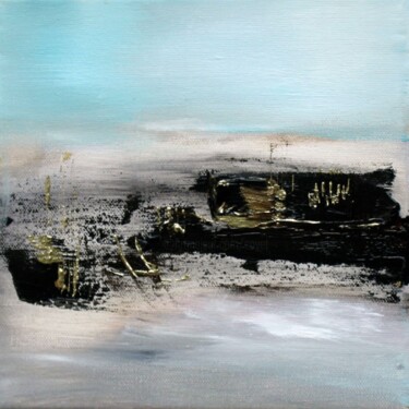 Картина под названием "Grey marina III" - Muriel Cayet, Подлинное произведение искусства, Масло