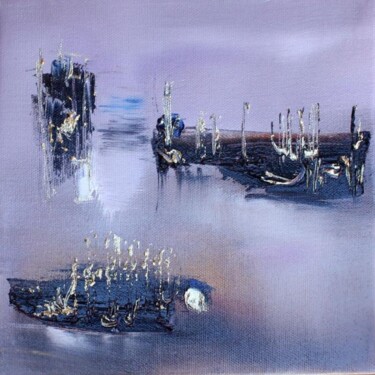 Pintura titulada "Purple and brown sh…" por Muriel Cayet, Obra de arte original, Oleo