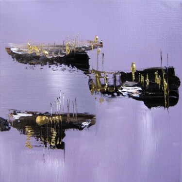 Malarstwo zatytułowany „Purple ship portrai…” autorstwa Muriel Cayet, Oryginalna praca, Olej