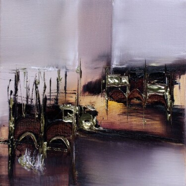 Painting titled "Ponts des miroirs" by Muriel Cayet, Original Artwork