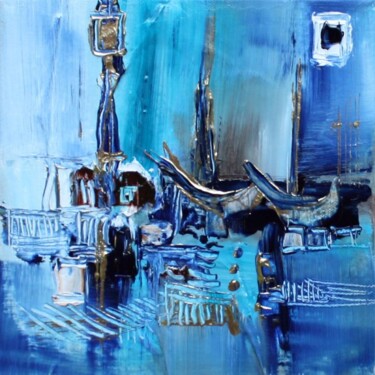 Peinture intitulée "Embarcadère" par Muriel Cayet, Œuvre d'art originale