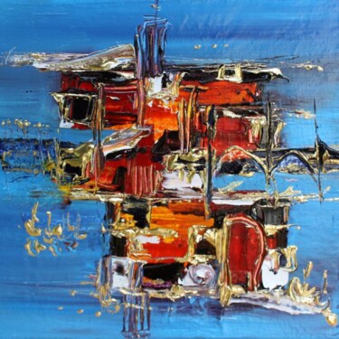 Painting titled "Port-Barcarès" by Muriel Cayet, Original Artwork
