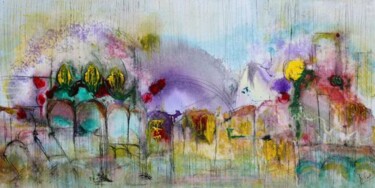 Malerei mit dem Titel "Les jardins du Sud" von Muriel Cayet, Original-Kunstwerk