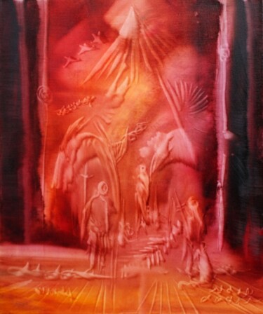 Peinture intitulée "Le voile d'Orient" par Muriel Cayet, Œuvre d'art originale