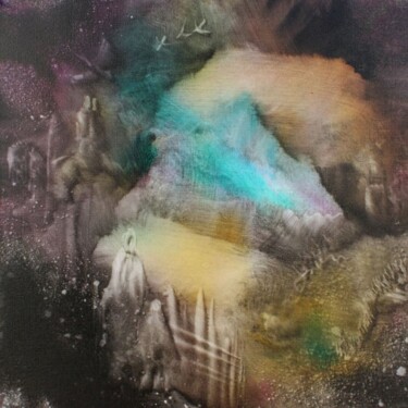 Peinture intitulée "Transhumances" par Muriel Cayet, Œuvre d'art originale