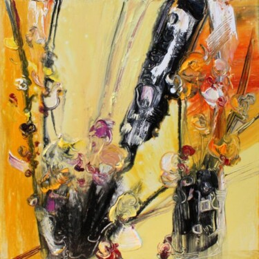 Malerei mit dem Titel "Fleurs de Salzbourg…" von Muriel Cayet, Original-Kunstwerk