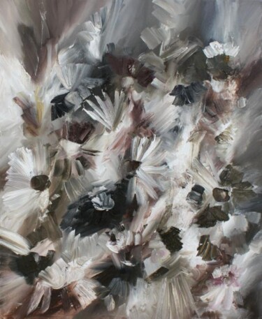 Painting titled "Xray flowers" by Muriel Cayet, Original Artwork