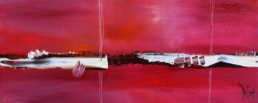 Peinture intitulée "Barques tyriennes" par Muriel Cayet, Œuvre d'art originale, Huile
