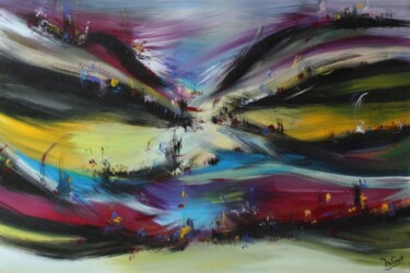 Painting titled "Cavalcade" by Muriel Cayet, Original Artwork