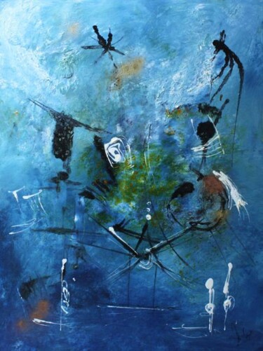 Peinture intitulée "Chercher encore" par Muriel Cayet, Œuvre d'art originale
