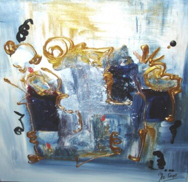 Peinture intitulée "La malle aux trésor…" par Muriel Cayet, Œuvre d'art originale