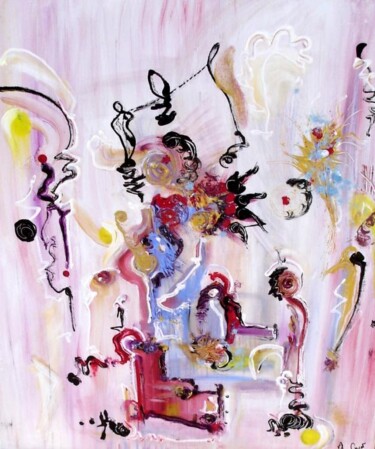 Peinture intitulée "Enfants toujours II" par Muriel Cayet, Œuvre d'art originale