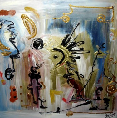 Peinture intitulée "Le calumet" par Muriel Cayet, Œuvre d'art originale