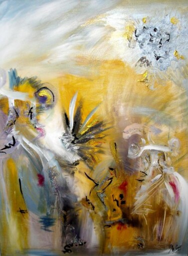 Peinture intitulée "La révélation faite" par Muriel Cayet, Œuvre d'art originale