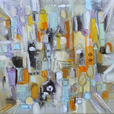 Painting titled "Les fabriques" by Muriel Cayet, Original Artwork, Acrylic