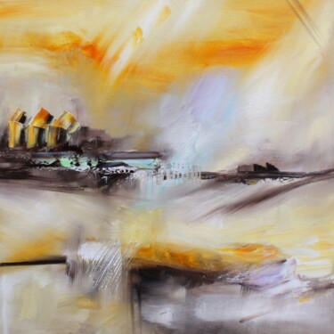 Pittura intitolato "Paysage à composer 3" da Muriel Cayet, Opera d'arte originale, Acrilico