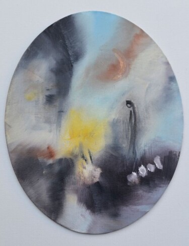 Peinture intitulée "Lise-Lune" par Muriel Cayet, Œuvre d'art originale