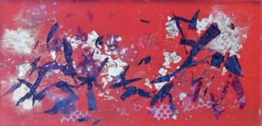 Peinture intitulée "Le pommier rouge" par Muriel Cayet, Œuvre d'art originale