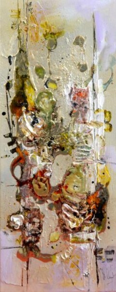 Peinture intitulée "Le pommier paradis" par Muriel Cayet, Œuvre d'art originale
