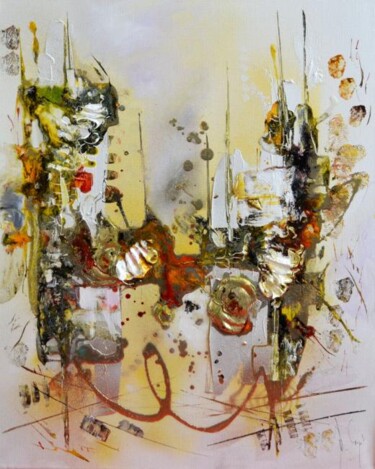 Malerei mit dem Titel "Prunus spinosa" von Muriel Cayet, Original-Kunstwerk, Acryl