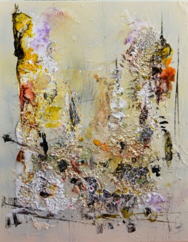 Peinture intitulée "L'arbre aux perles…" par Muriel Cayet, Œuvre d'art originale, Acrylique