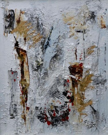 Painting titled "White Cliff" by Muriel Cayet, Original Artwork